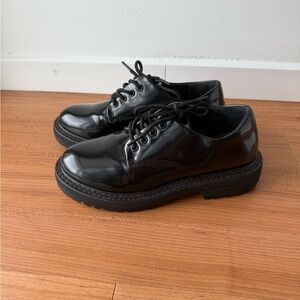 Dune London Black Patent Leather Women's Loafers